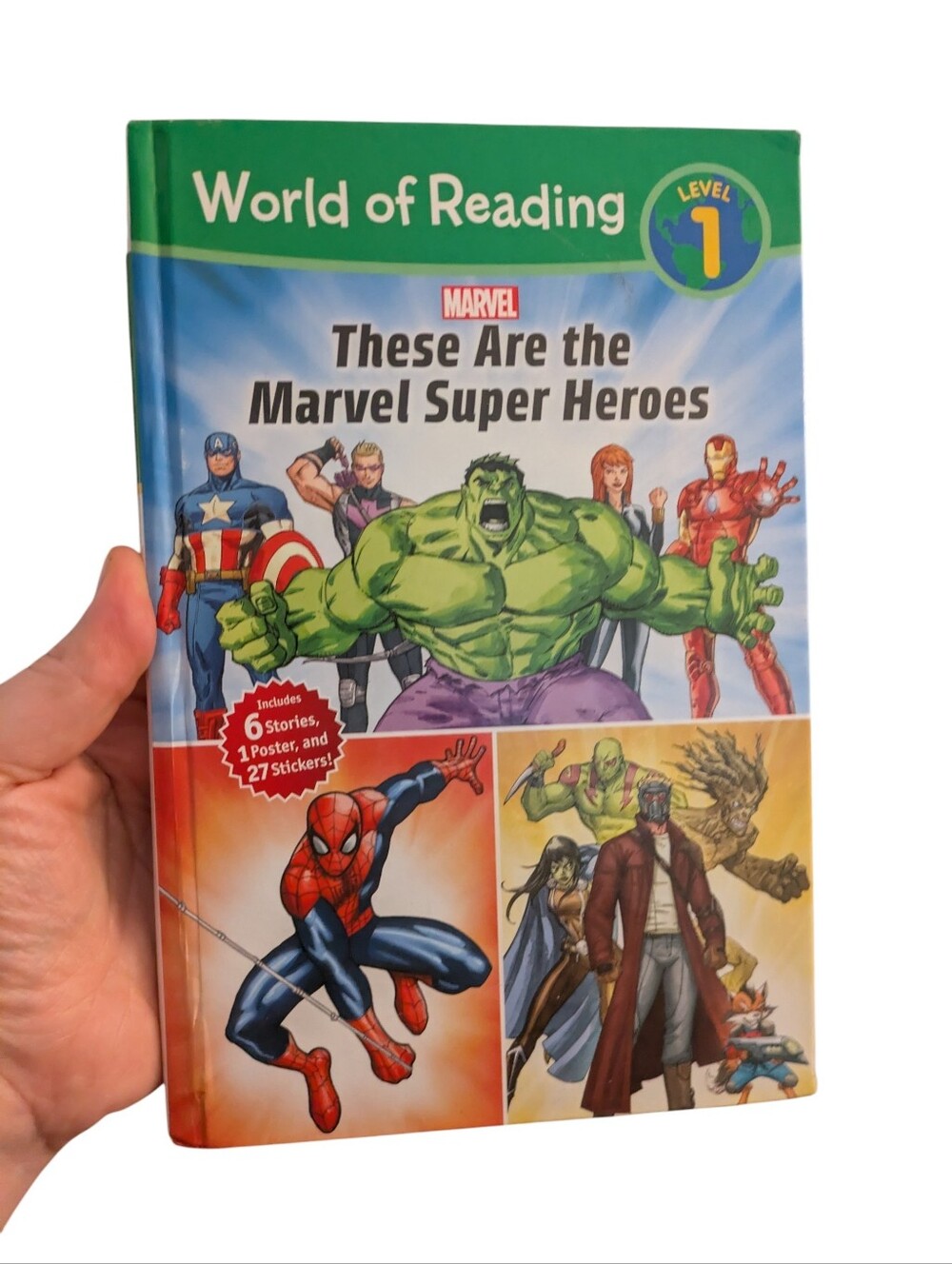 Marvel Book with Red, Blue, Green and Purple Artwork